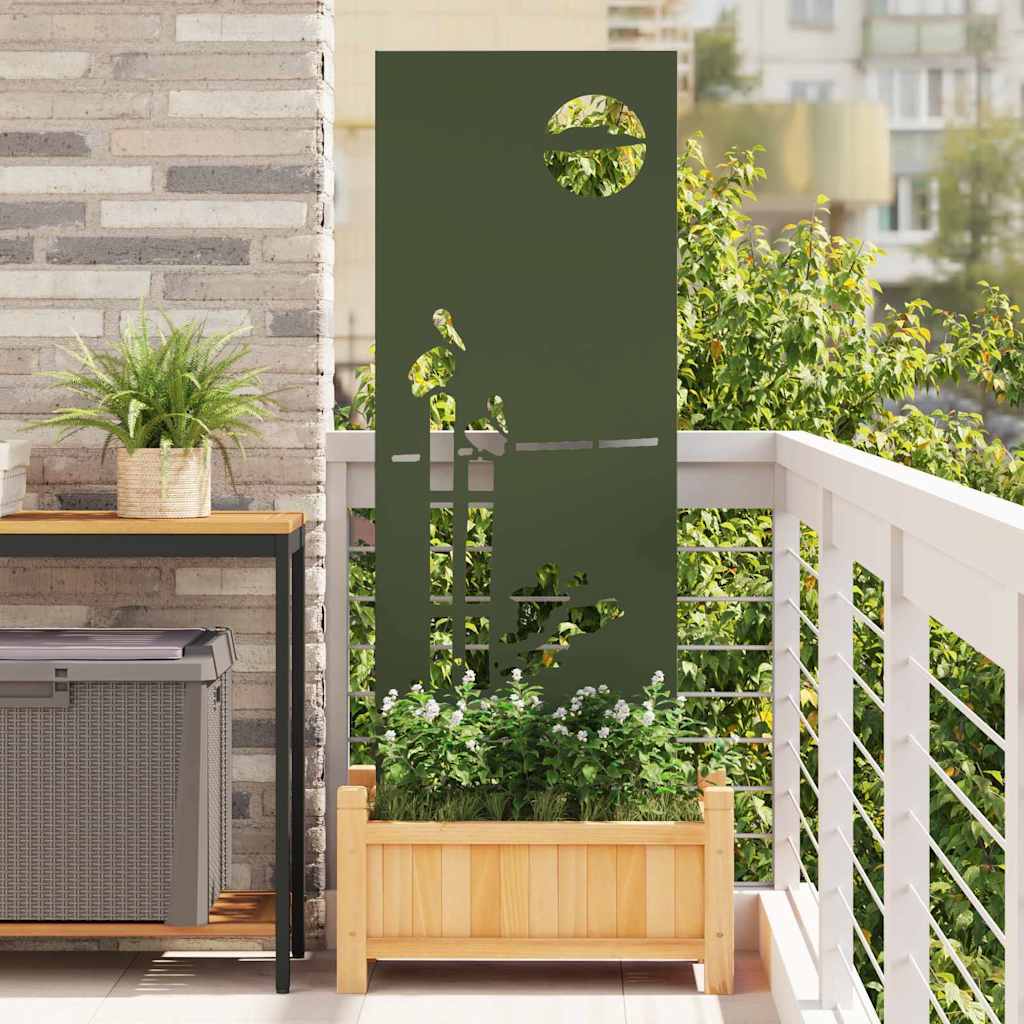 Tuin decoratief paneel Olijfgroen 50 x 140 cm Koudgewalst staal