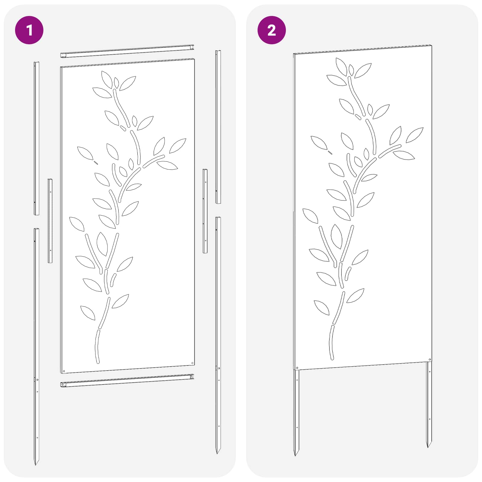 Tuin Privacy Screen Zilver 50 x 140 cm Gegalvaniseerd staal image 10