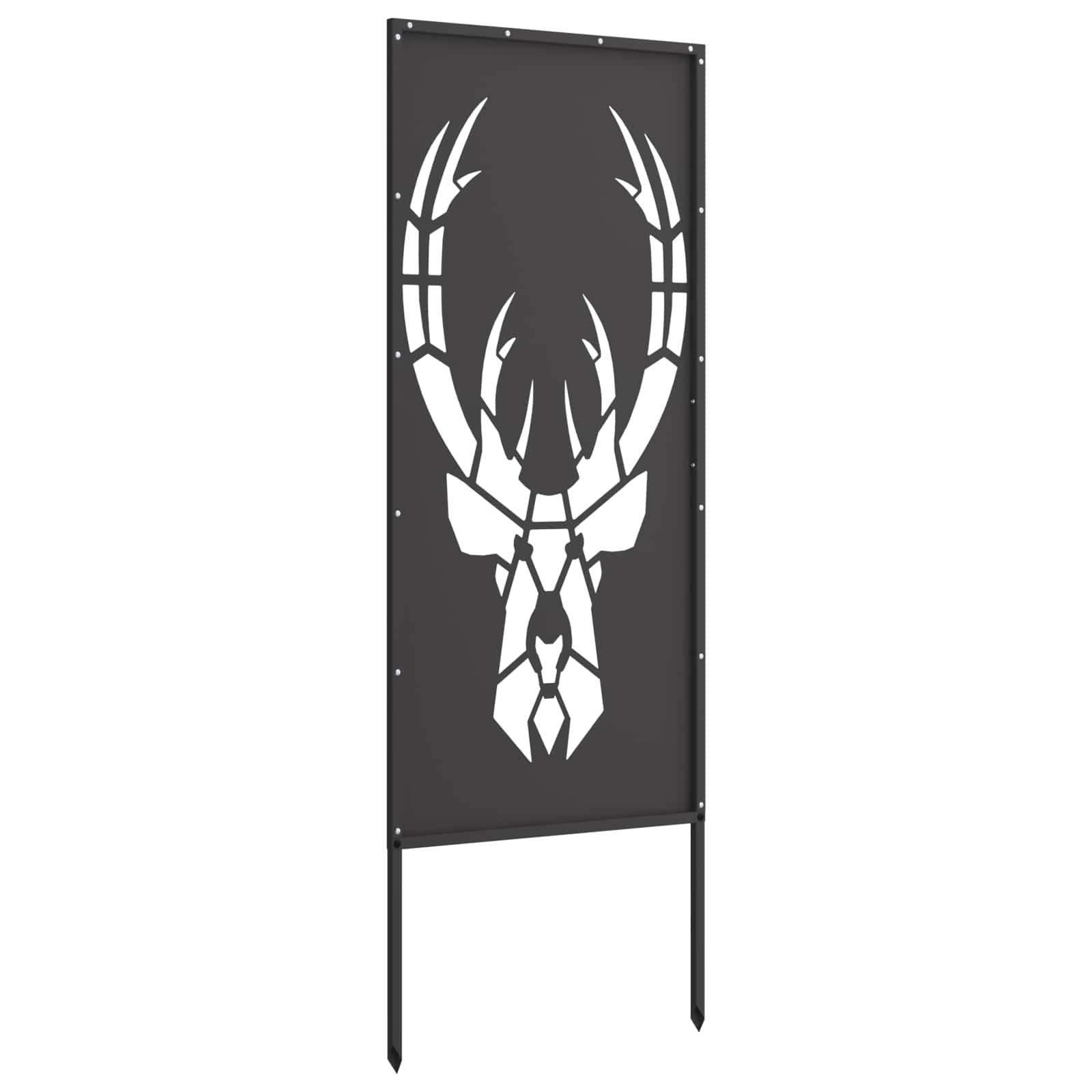 Zaslon za zasebnost v vrtu Črna 50 x 140 cm Mnogi jeklo - slika 6