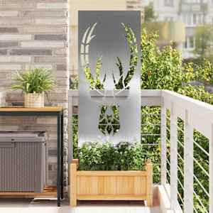 Zaslon za zasebnost v vrtu srebrna 50 x 140 cm Nerjaveče jeklo