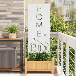 Zaslon za zasebnost v vrtu Bela 50 x 140 cm Mnogi jeklo