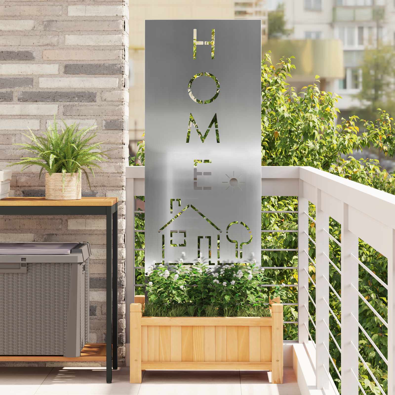 vidaXL Ecran de intimitate pentru grădină Argintiu 50 x 140 cm