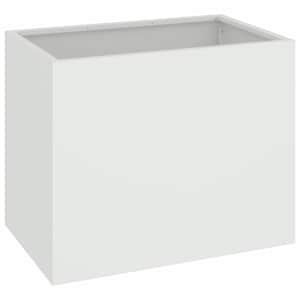 vidaXL Aia istutuspot Valge 50 x 32 x 40 cm K&uuml;lmvalmistatud teras