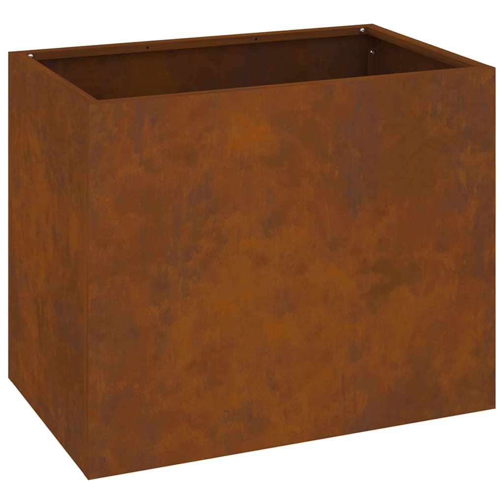  vidaXL Kerti cserép Barna 50 x 32 x 40 cm Idős acél akciós termékkép 1