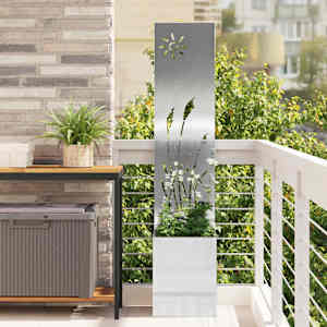 Zaslon za zasebnost v vrtu Srebrna 32 x 140 cm Nerjaveče jeklo