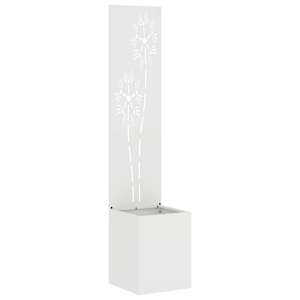 vidaXL Aia privaatsuse kate Valge 32 x 32 x 150 cm K&uuml;lmpruun teras