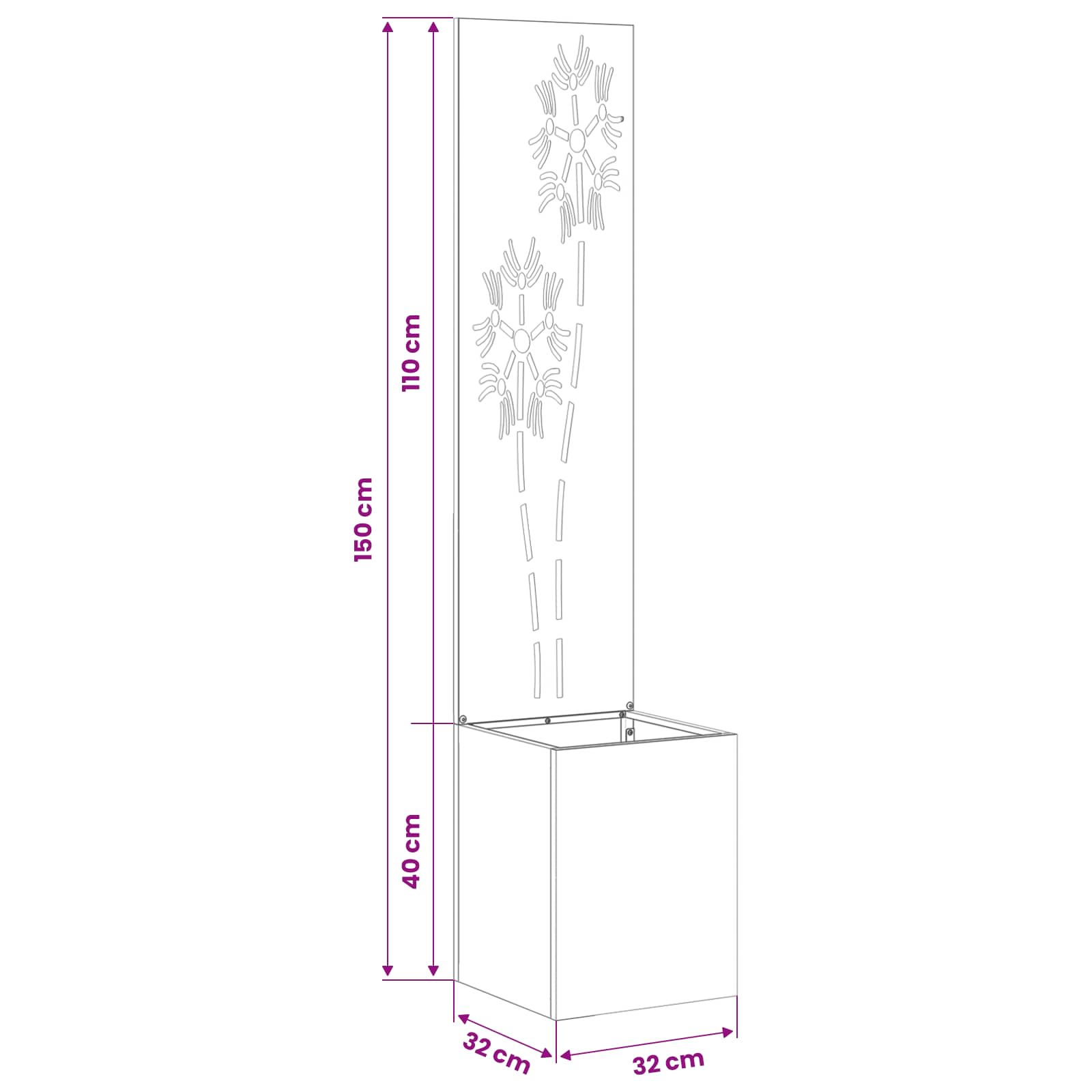 Zaslon za zasebnost v vrtu Cvetlični Olivno zelena 32 x 140 cm - slika 11