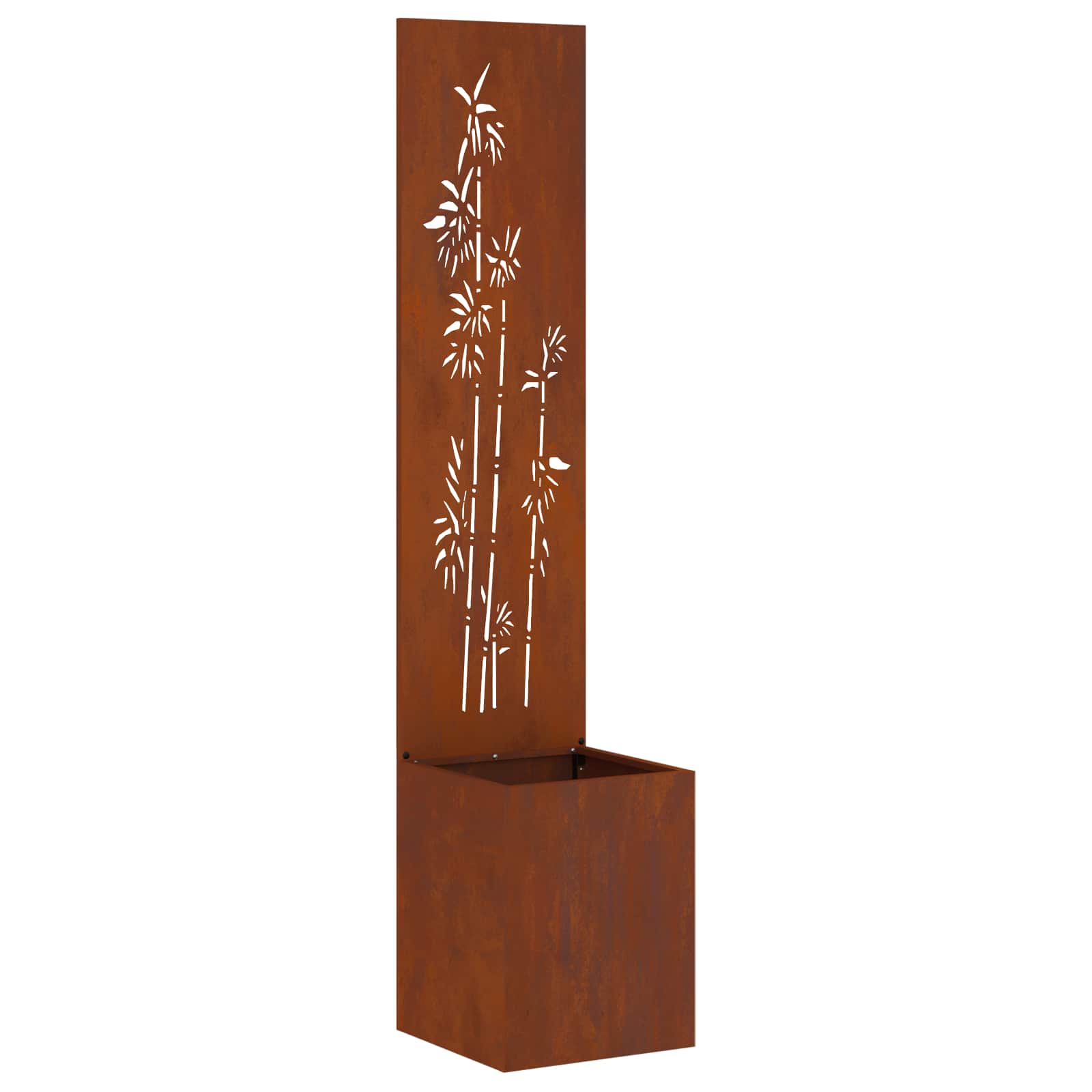 Thumbnail - vidaXL Garten Sichtschutz-Leinwand Floral Rostig 32 x 32 x 150 cm