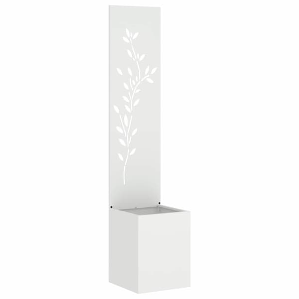 vidaXL Aia privaatsuse kate Valge 32 x 32 x 150 cm K&uuml;lmpruun teras