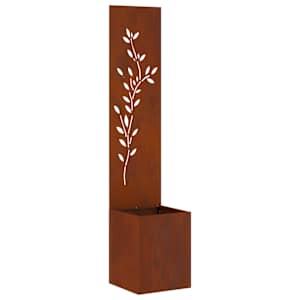 vidaXL Aia privaatsuse kate Rooste 32 x 32 x 150 cm Kulunud teras