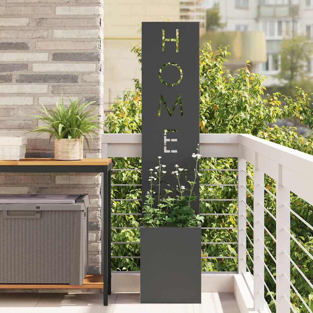 vidaXL Ecran de intimitate pentru grădină Traforaj Negru 32 x 140 cm