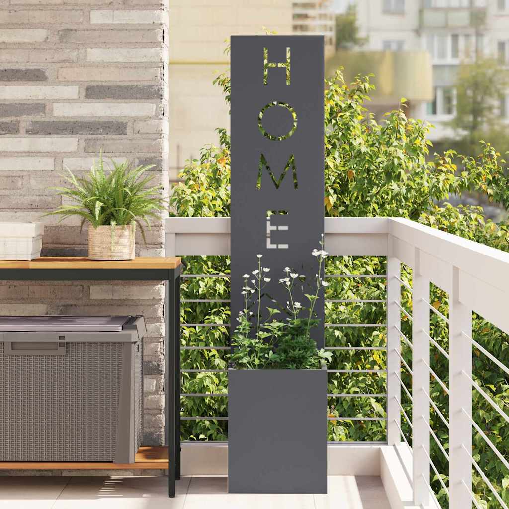Tuin Privacy Screen Antraciet 32 x 140 cm Koudgewalst staal
