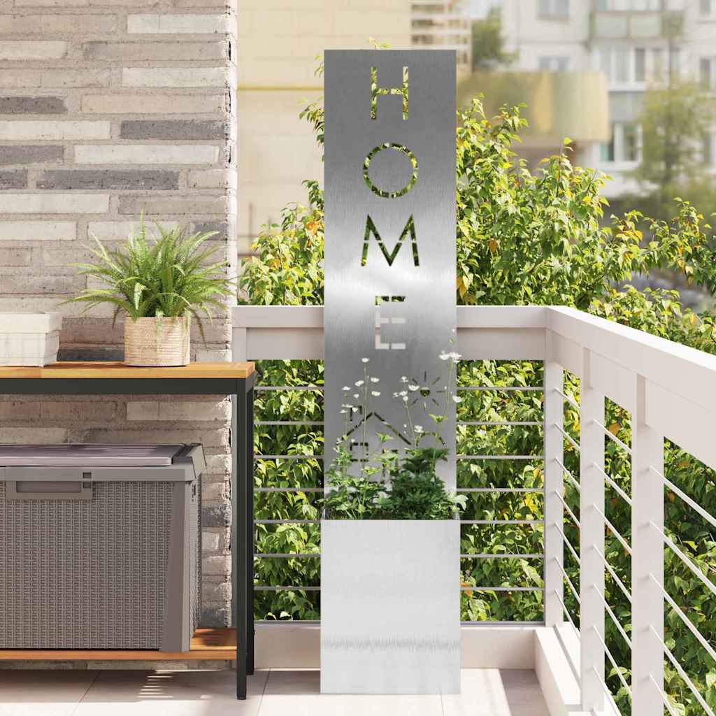 Tuin Privacy Screen Fretwerk Zilver 32 x 140 cm Roestvrij staal