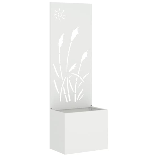 vidaXL Aia privaatsuse kate Valge 50 x 32 x 150 cm K&uuml;lmpruun teras