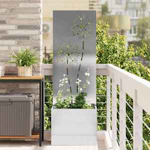 Zaslon za zasebnost v vrtu Srebrna 50 x 140 cm Nerjaveče jeklo