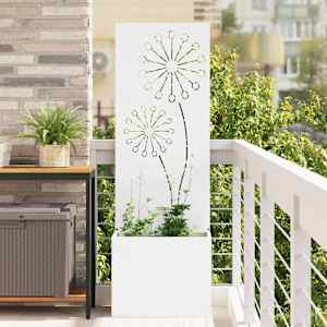 Zaslon za zasebnost v vrtu Bela 50 x 140 cm Mnogi jeklo