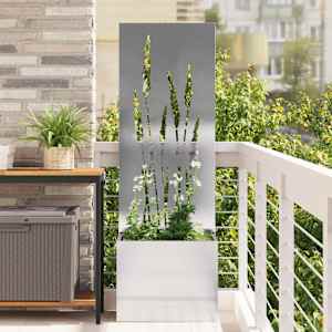Zaslon za zasebnost v vrtu Srebrna 50 x 140 cm Nerjaveče jeklo