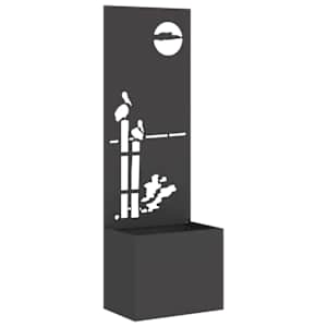 Zaslon za zasebnost v vrtu Črna 50 x 32 x 150 cm Mnogi jeklo