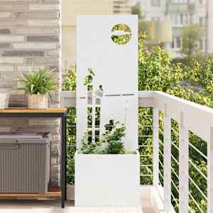 Zaslon za zasebnost v vrtu Bela 50 x 140 cm Mnogi jeklo