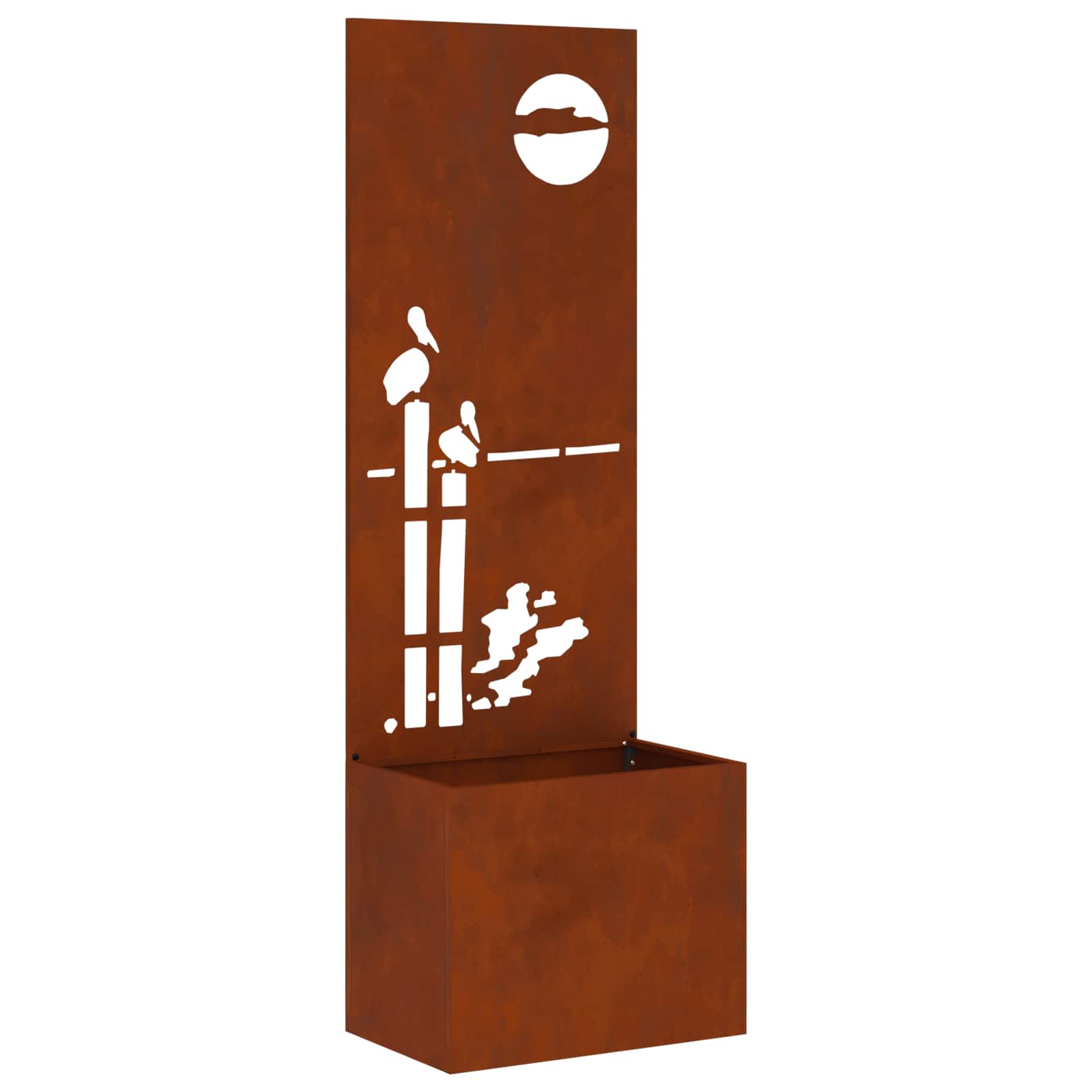 Zaslon za zasebnost v vrtu Rjav 50 x 32 x 150 cm Odporno jeklo - slika 2