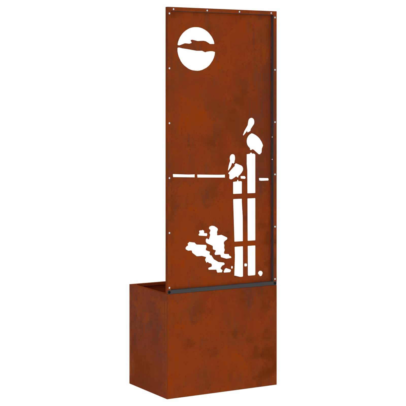 Zaslon za zasebnost v vrtu Rjav 50 x 32 x 150 cm Odporno jeklo - slika 8