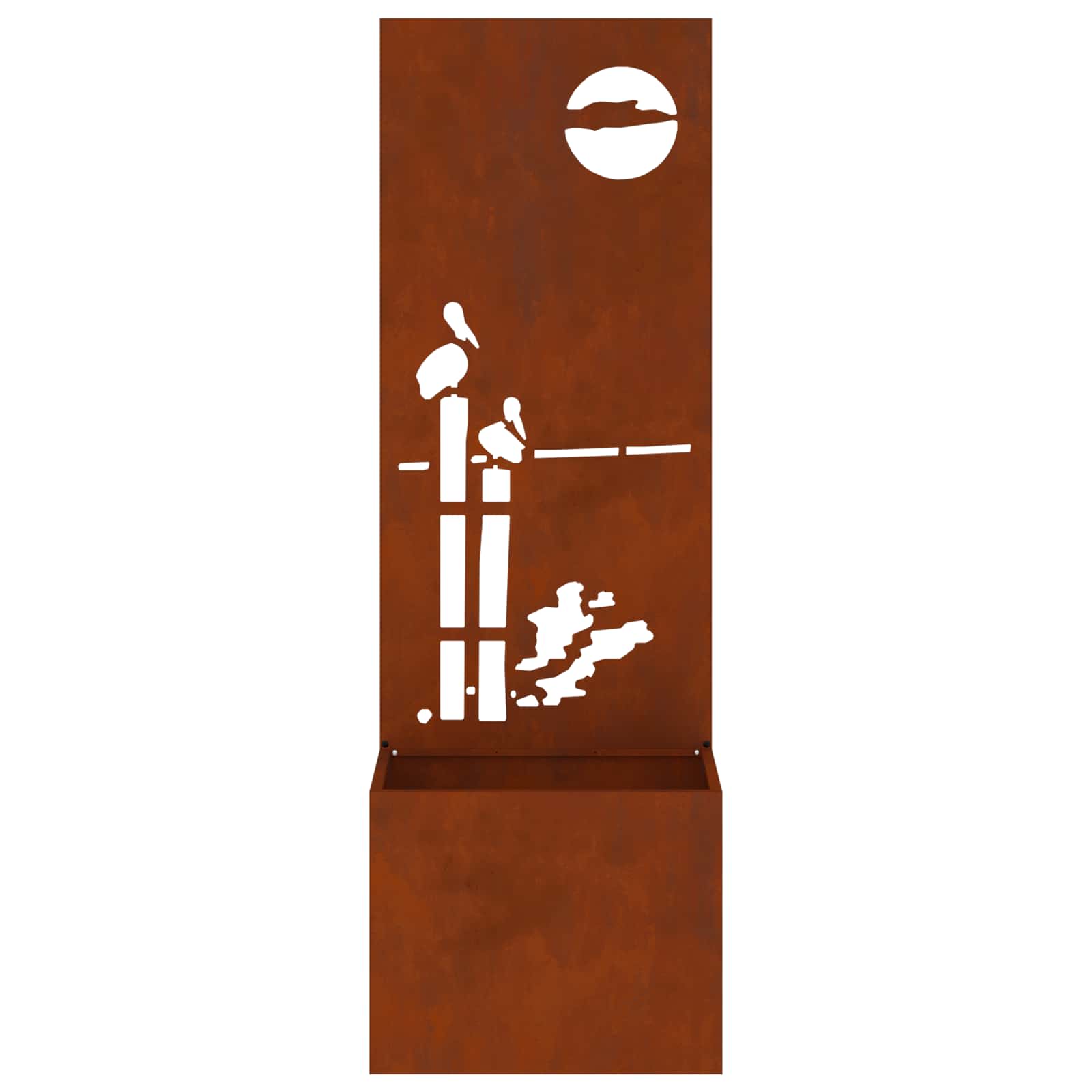 Zaslon za zasebnost v vrtu Rjav 50 x 32 x 150 cm Odporno jeklo - slika 6