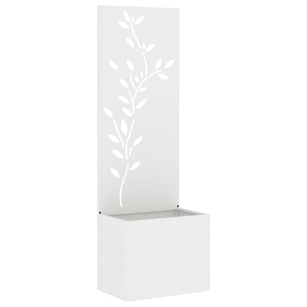 vidaXL Aia privaatsuse kate Valge 50 x 32 x 150 cm K&uuml;lmpruun teras