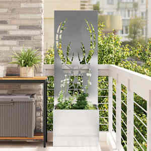 Zaslon za zasebnost v vrtu Srebrna 50 x 140 cm Nerjaveče jeklo