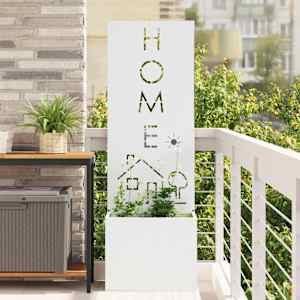 Zaslon za zasebnost v vrtu Bela 50 x 140 cm Mnogi jeklo