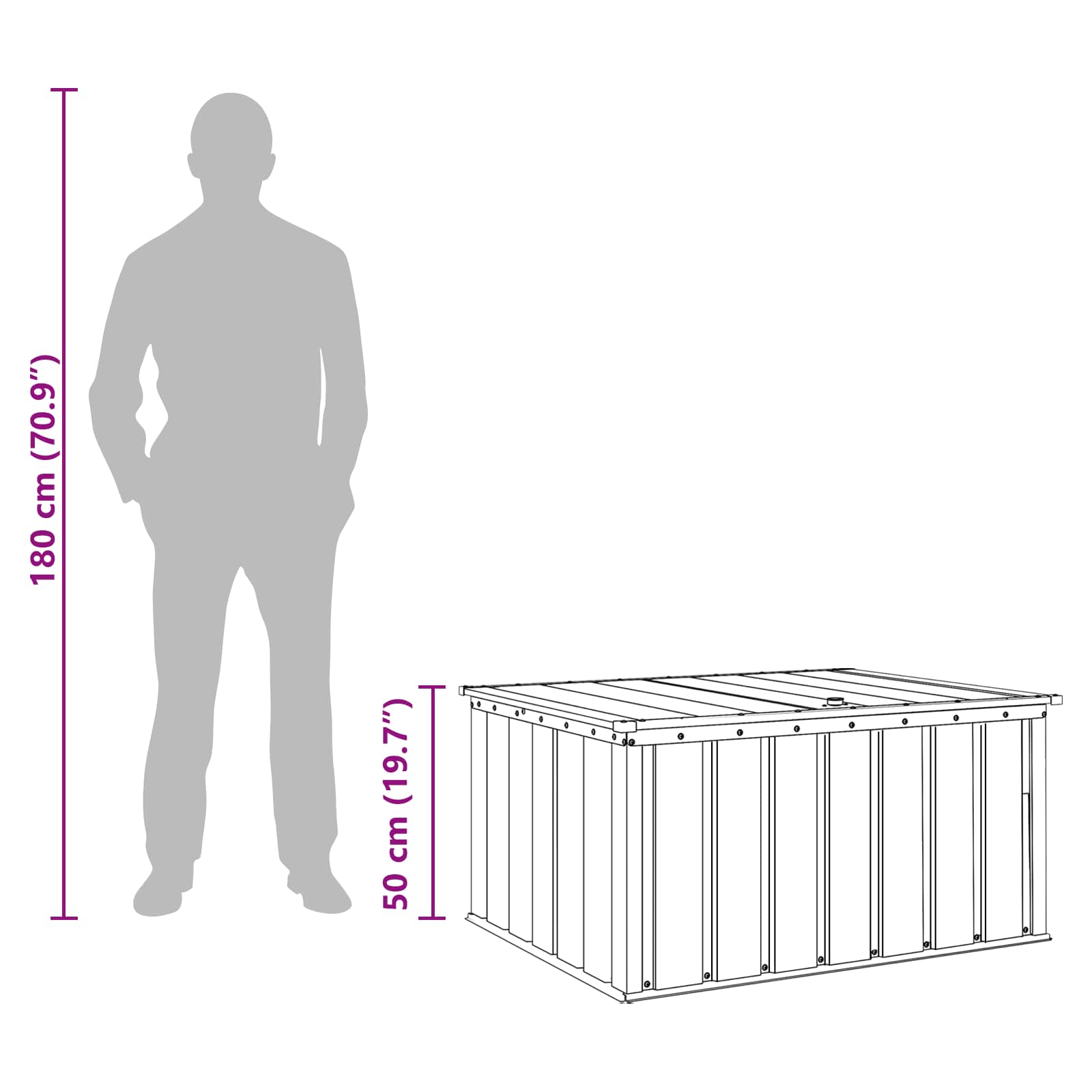 Tuinopslagdoos Zwart 101 x 82 x 50 cm Staal image 12