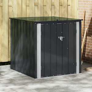 Škatla za shranjevanje v vrtu Črna 101,5 x 107 x 100 cm Jeklo