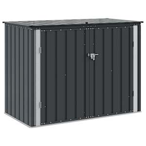 vidaXL Aia Salvestuskast Must 151,5 x 82 x 110,5 cm Teras