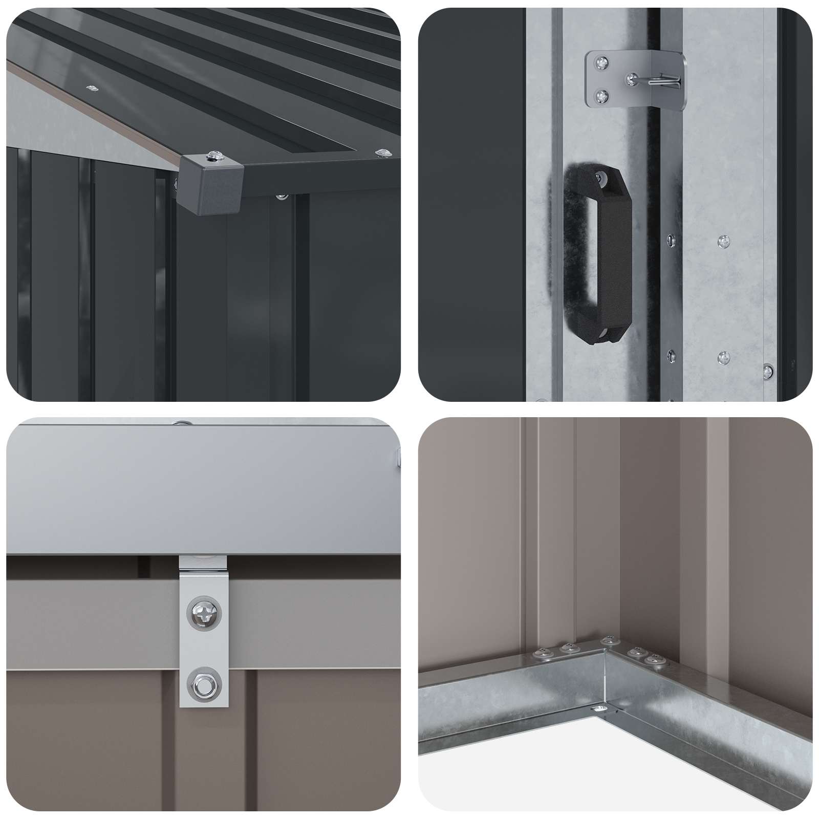 Aiakujud Antratsiit 137 x 81 x 180 cm Metall 9 Kõik vajalik sinu aeda ja koju! Aiakujud Antratsiit 137 x 81 x 180 cm Metall - Image 9