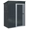 vidaXL Aiakujud Antratsiit 137 x 81 x 180 cm Metall