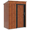 vidaXL Aiakujud Pruun 137 x 81 x 180 cm Metall