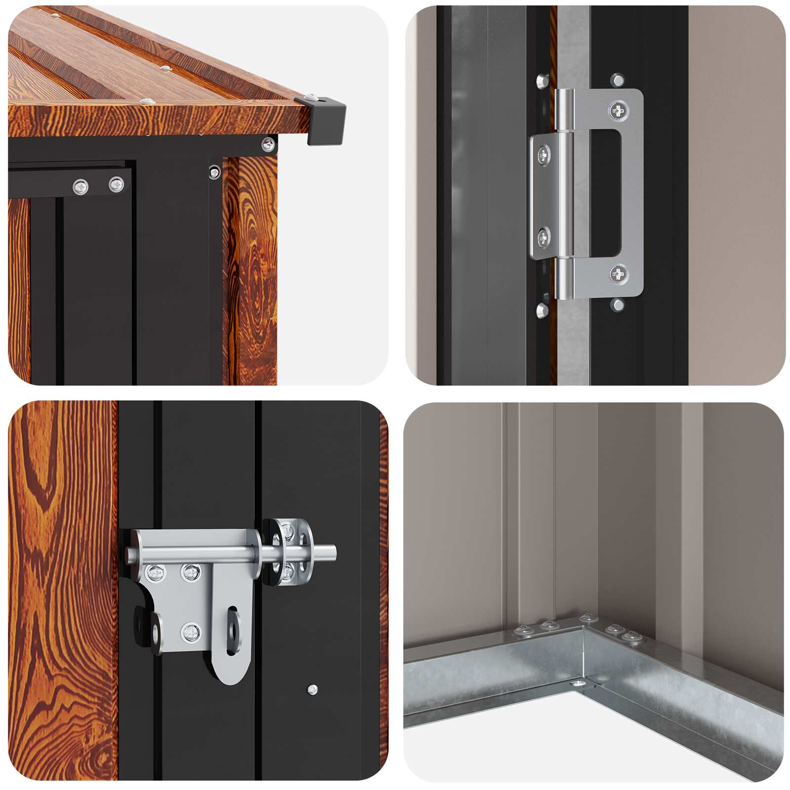 Dārza šķūņi Brūna 103 x 86 x 200 cm Metāls