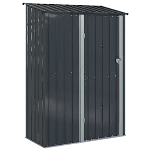 Zahradní kůlny Antracit 140,5 x 74 x 200 cm Kov - obrázek 2