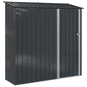 Zahradní kůlny Antracit 203,5 x 73 x 200 cm Kov - obrázek 2