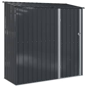 Zahradní kůlny Antracit 203 x 85,5 x 200 cm Kov - obrázek 2