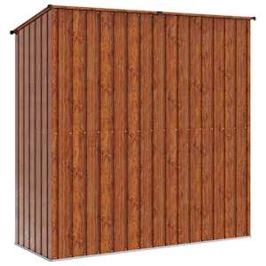 Zahradní kůlny Hnědá 203 x 85,5 x 200 cm Kov - obrázek 8