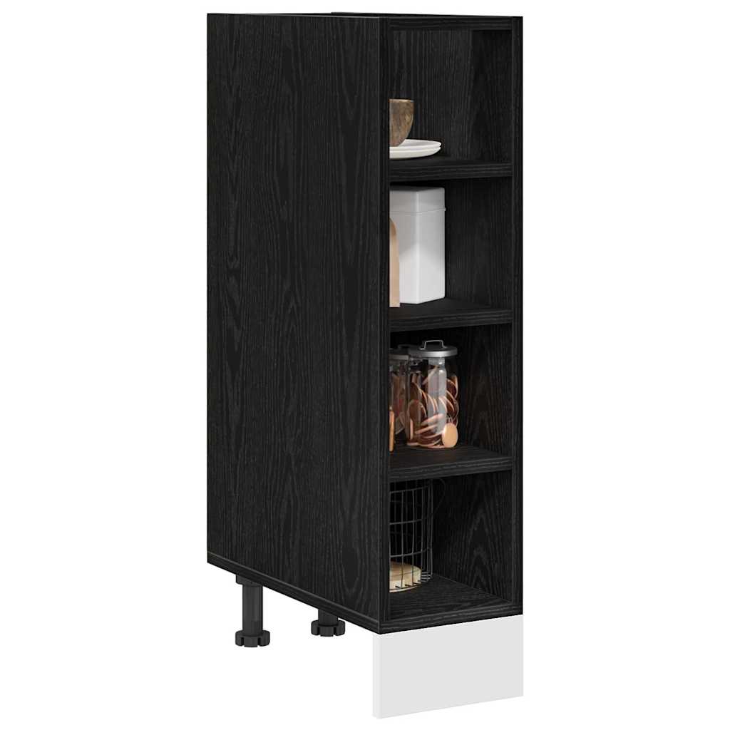 vidaXL Keukenonderkast met plank Riga Zwart eiken 20 x 44,5 x 81,5 cm
