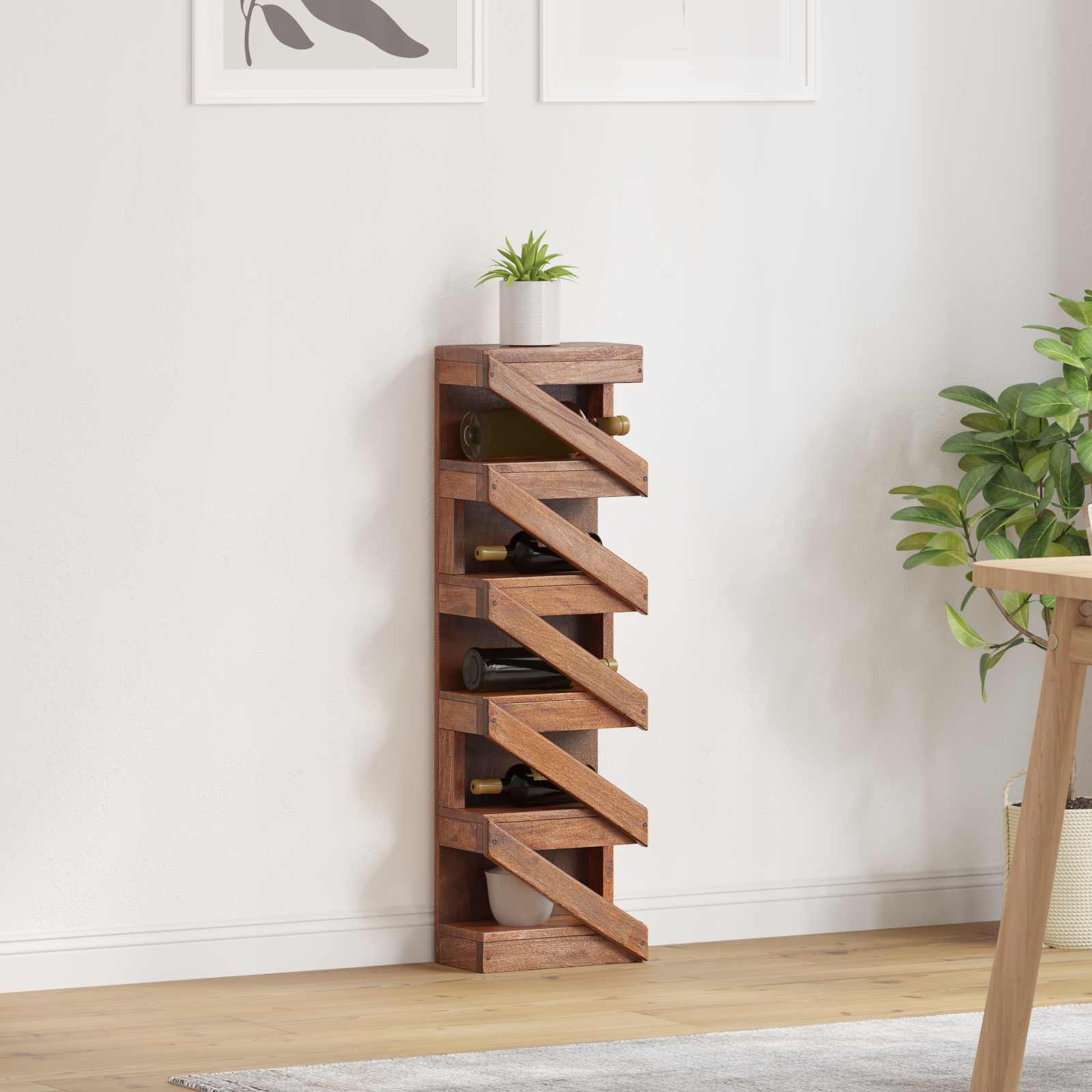 vidaXL Rastel Maro 24 x 14 x 80 cm Lemn masiv de mahon