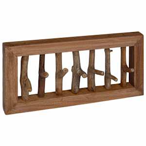 vidaXL Mantli Konks Neutraalne 50 x 10 x 25 cm Tugev Mahagoni Puit