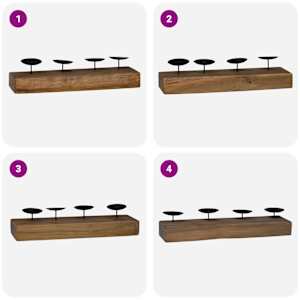 Svícen Přírodní 50 x 15 x 10 cm Masivní teakové dřevo - obrázek 4