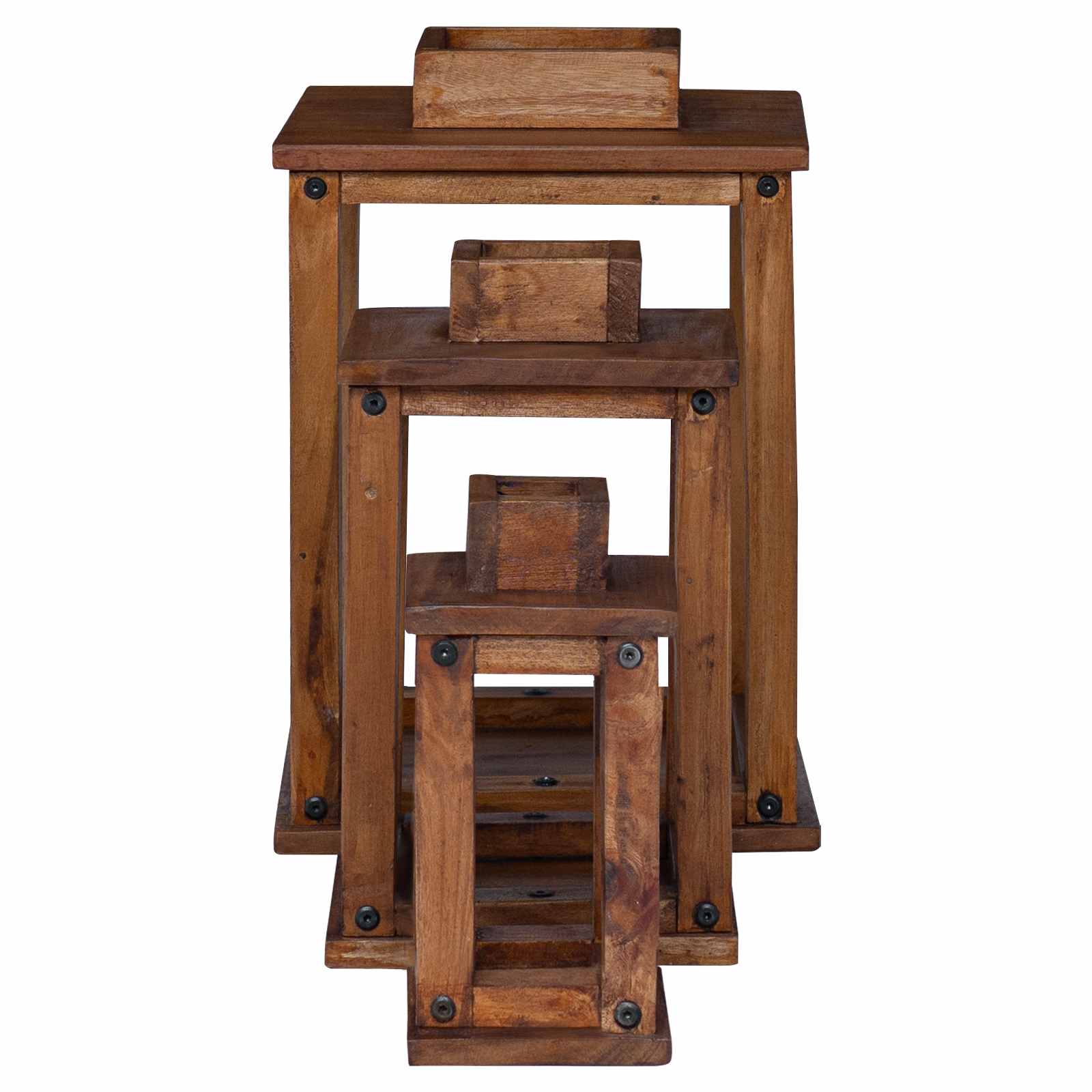 Latern 3 pcs Neutraalne Mahagoni Puit 9 Kõik vajalik sinu aeda ja koju! Latern 3 pcs Neutraalne Mahagoni Puit - Image 9