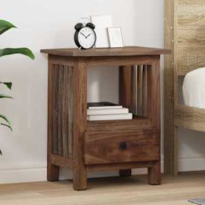 Nočna omarica Rjava 30 x 30 x 47 cm Trdna obnovljena les