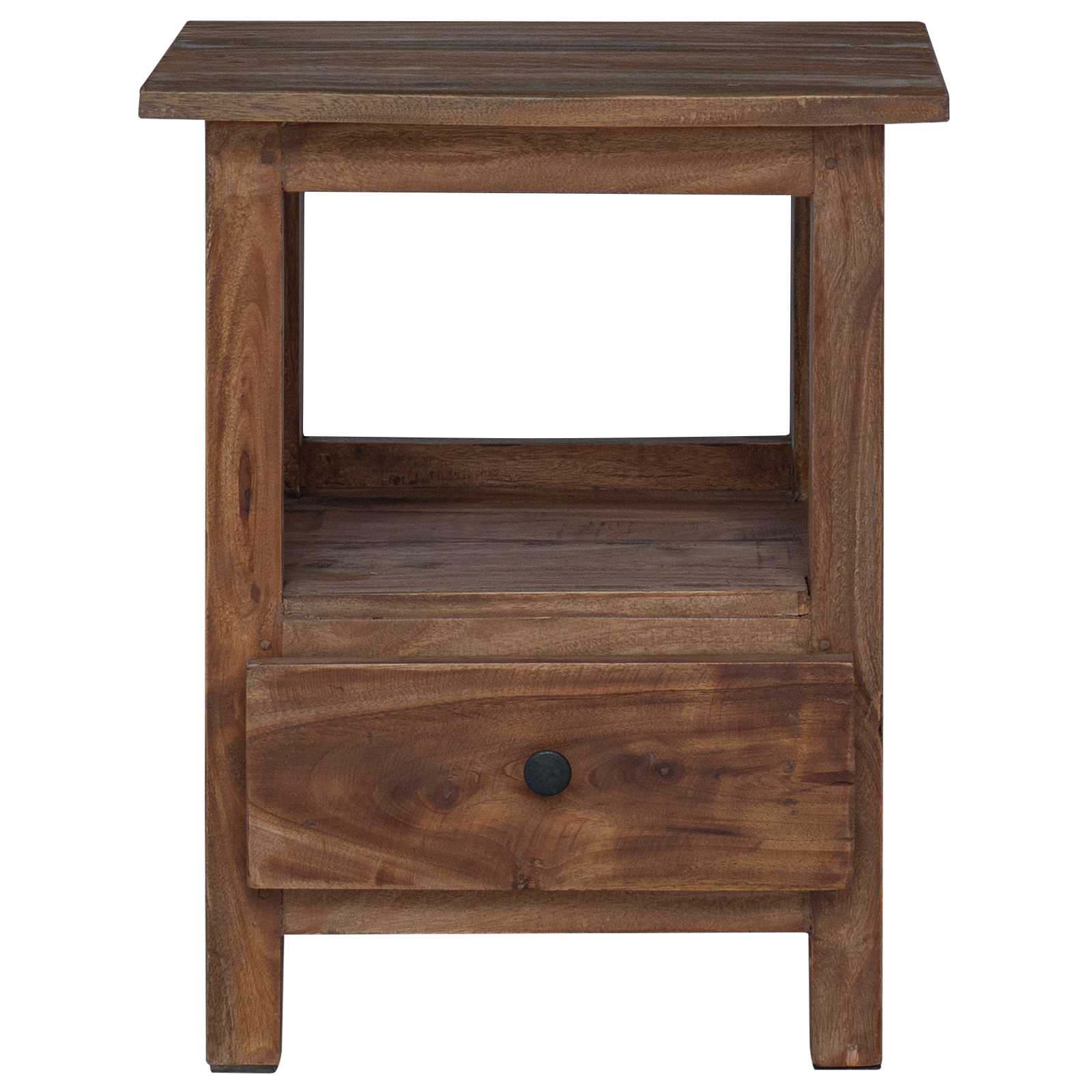 Нощно шкафче Кафяво 30 x 30 x 47 см Солидно възстановено дърво - Image 4