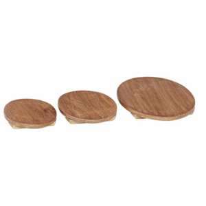 vidaXL Taimepadi 3 tk Naturaalne 29 x 29 x 3,5 cm Mahagoni Puit