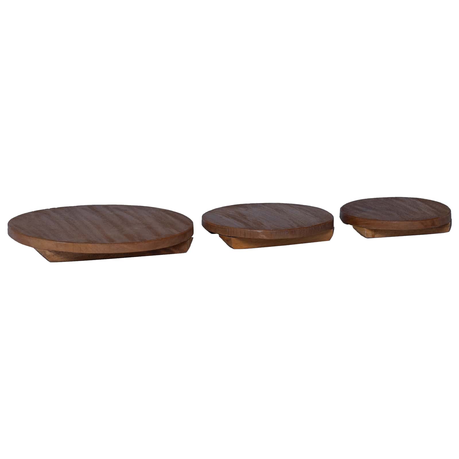 Plant Stool 3 pcs Bruin Mahoniehout image 9