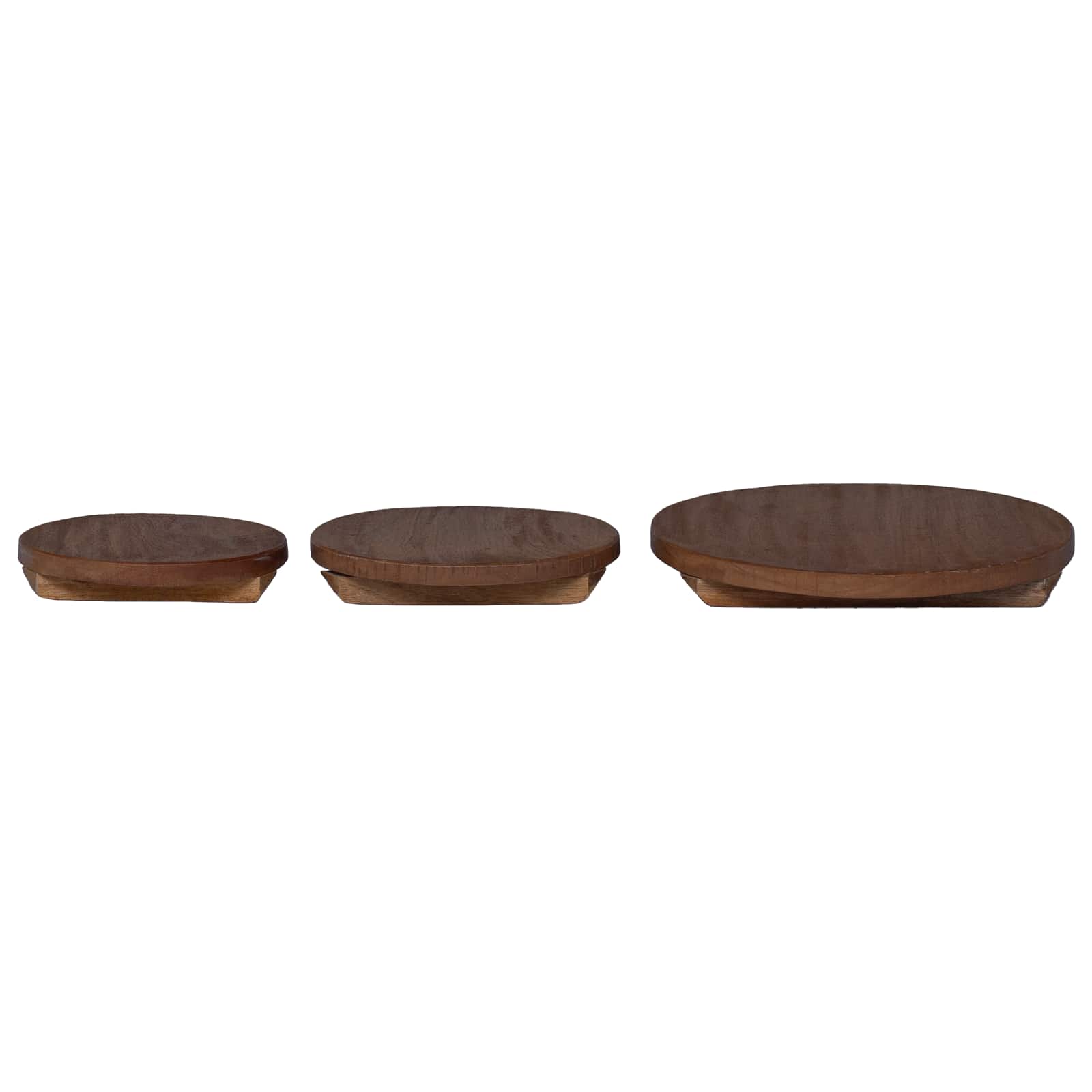 Plant Stool 3 pcs Bruin Mahoniehout image 7